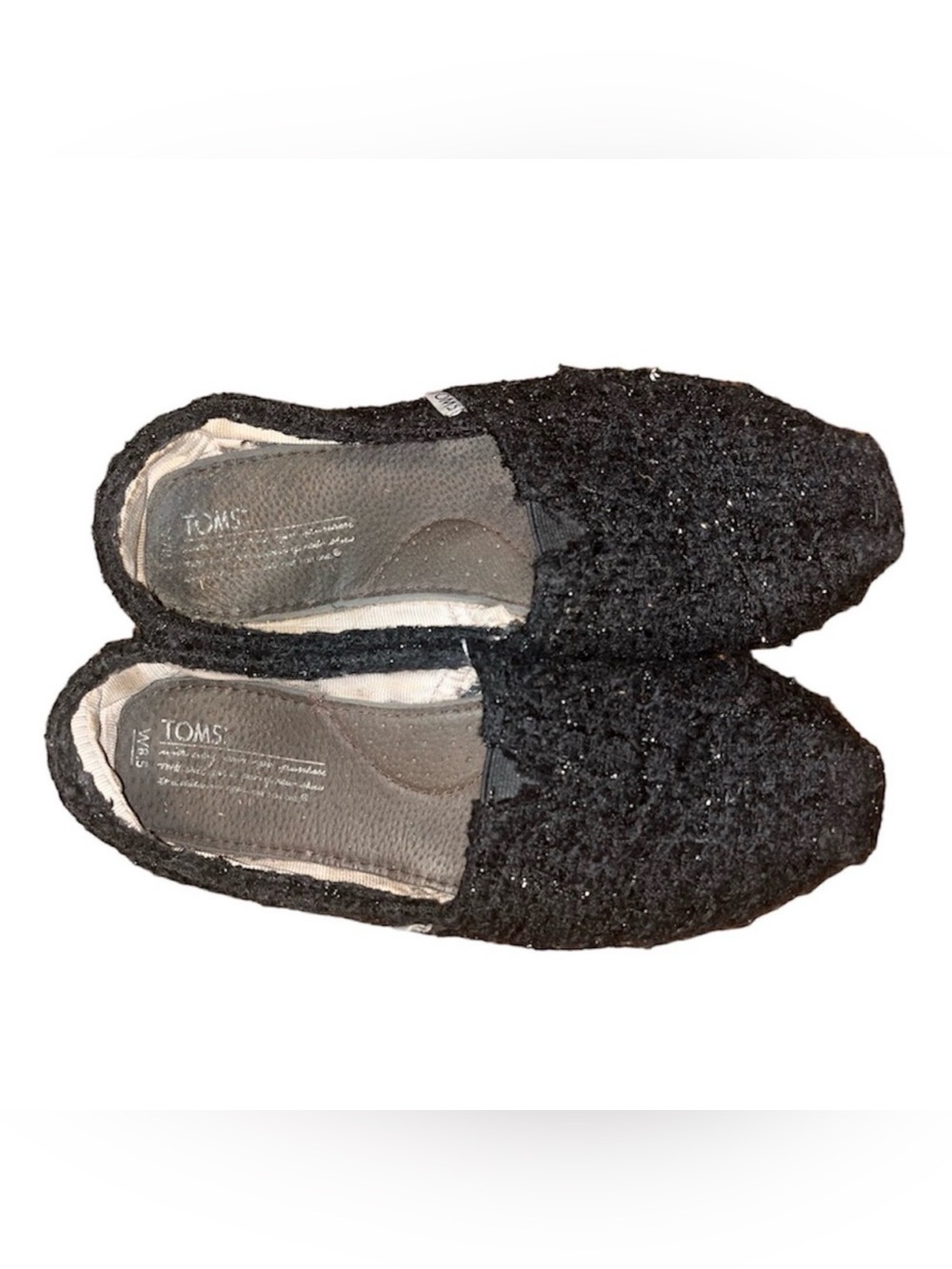 Women’s Black Sparkle Toms